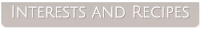 Interests and Recipes